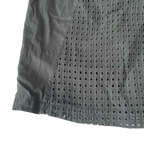 Theory Bell R Tank Blouse Eyelet Black M $140 - Picture 7 of 10